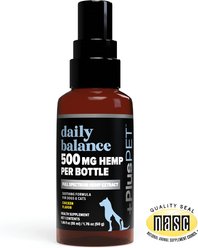 +PlusPET Daily Balance Chicken Flavored Full Spectrum Hemp Extract Oil Supplement for Dogs & Cats, 1.86-fl oz bottle slide 2 of 6