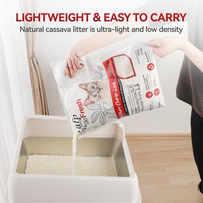 Show full view: allforpaws Swiftpurr Clump-Lock Natural Unscented Litter Clumping Cassava Grain Cat Litter, 4.5-kg bag slide 8 of 10