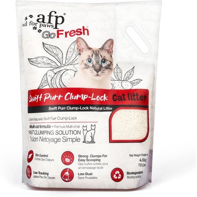 allforpaws allforpaws Swiftpurr Clump-Lock Natural Unscented Litter Clumping Cassava Grain Cat Litter, 4.5-kg bag