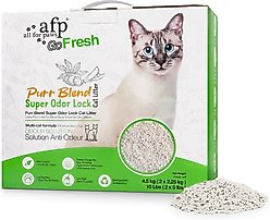 allforpaws Purr-Blend Super Odor Lock Unscented Clumping Tofu Cat Litter, 2.25-kg box, case of 2