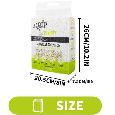 Show full view: allforpaws 5-in-1 Unscented Clumping Tofu Cat Litter, 2.8-kg bag, case of 4 slide 9 of 10