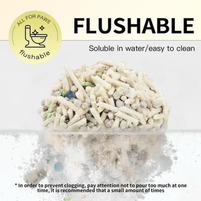 Show full view: allforpaws 5-in-1 Unscented Clumping Tofu Cat Litter, 2.8-kg bag, case of 4 slide 5 of 10