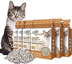 allforpaws 5-in-1 Coffee Scented Clumping Tofu Cat Litter, 2.5-kg bag, case of 6