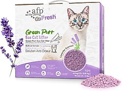 allforpaws Green Purr Eco Scented Clumping Tofu Cat Litter, 2.25-kg box, case of 2