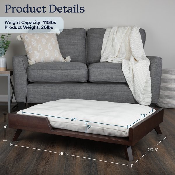 Show full view: Pet Adobe Elevated Dog Bed, Large, Dark Brown slide 5 of 8