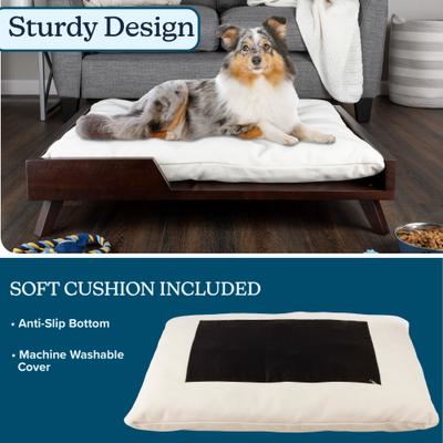 Show full view: Pet Adobe Elevated Dog Bed, Large, Dark Brown slide 4 of 8