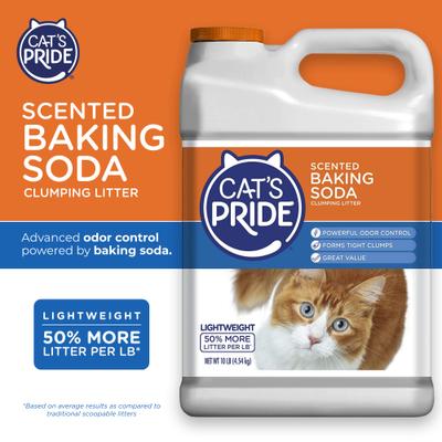 Show full view: Cat's Pride Baking Soda Lightweight Scented Clumping Clay Cat Litter, 10-lb jug slide 3 of 9