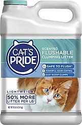 Cat's Pride Flushable Lightweight Scented Clumping Clay Cat Litter, 10-lb jug