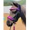 Show in main carousel: Star Point Horsemanship Miniature Horse Bridle & Reins Set, Raspberry Holographic slide 2 of 6