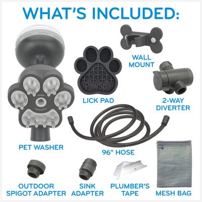 Show full view: PawSpa ShampoochPro Dog & Cat Pet Washing Kit, Gray slide 9 of 10