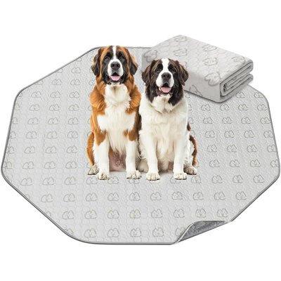 FXW FXW Washable Dog Pee Pads, Khaki, Octagon: 83 x 83-in, 1 count