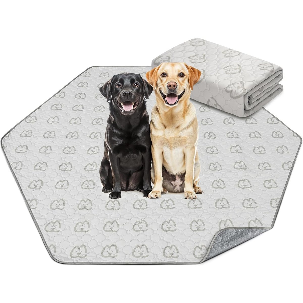 FXW Washable Dog Pee Pads, Khaki, Hexagon: 70 x 63-in, 1 count
