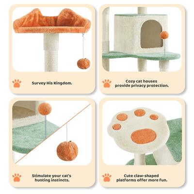 Show full view: Yaheetech Paw-Shaped Play Cat Tower, 65-in slide 4 of 8