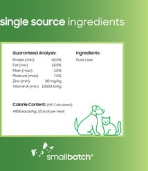 Smallbatch Pets Freeze-Dried Duck Livers Dog Treat, 3-oz bag slide 2 of 5