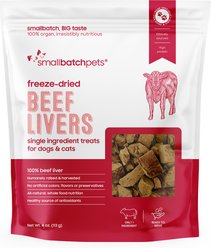 Smallbatch Pets Freeze-Dried Beef Livers Dog Treat, 4-oz bag