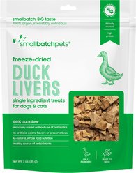 Smallbatch Pets Freeze-Dried Duck Livers Dog Treat, 3-oz bag