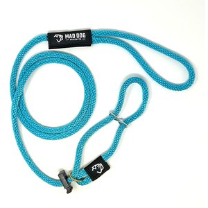 Mad Dog Products Easy Leader Slip Lead Dog Leash, Aqua, 6-ft, 3/8-in