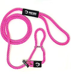 Mad Dog Products Easy Leader Slip Lead Dog Leash, Pink, 6-ft, 3/8-in slide 1 of 4