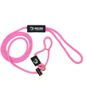 Mad Dog Products Easy Leader Slip Lead Dog Leash, Pink, 6-ft, 1/4-in