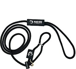 Mad Dog Products Easy Leader Slip Lead Dog Leash, Black, 6-ft, 1/4-in