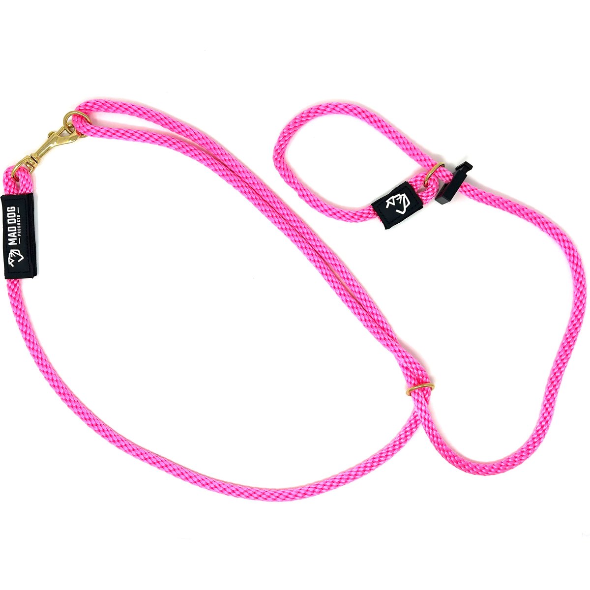Mad Dog Products Slip Lead Dog Leash, Pink, 10 ft-3/8 in