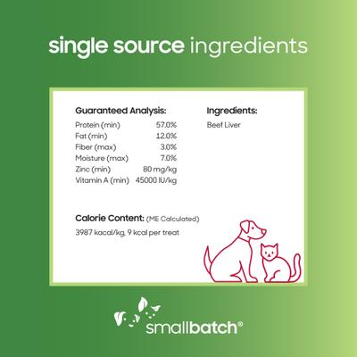 Show full view: Smallbatch Pets Freeze-Dried Beef Livers Dog Treat, 4-oz bag slide 5 of 8