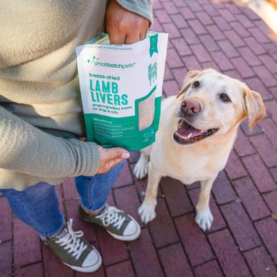 Show full view: Smallbatch Pets Freeze-Dried Lamb Livers Dog Treat, 4-oz bag slide 7 of 8