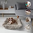 Show in main carousel: Elle Decor Square Cuddler Plush Dog Bed, Beige slide 7 of 7