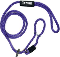 Mad Dog Products Easy Leader Slip Lead Dog Leash, Purple, 6-ft, 3/8-in