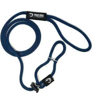 Mad Dog Products Easy Leader Slip Lead Dog Leash, Navy, 6-ft, 3/8-in