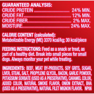 Show full view: Pup-Peroni Filet Mignon & Bacon Flavors Dog Treats, 5.6-oz bag slide 9 of 11