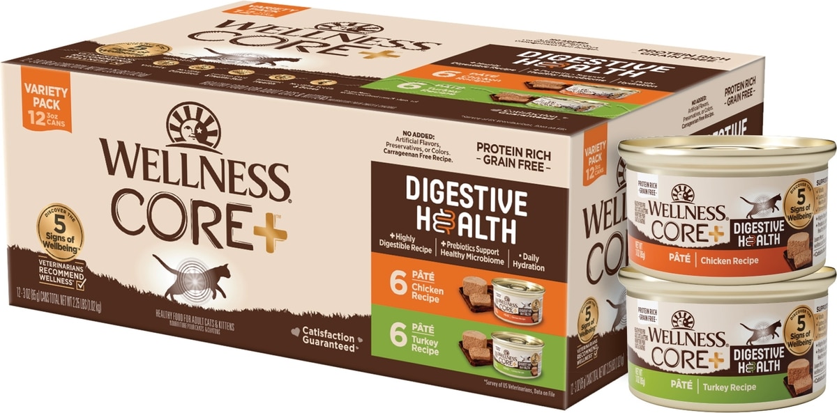 WELLNESS CORE+ Digestive Health Chicken & Turkey Pate Variety Pack