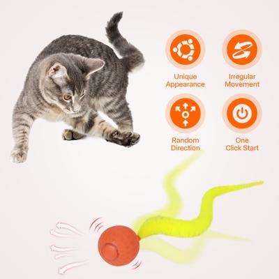Show full view: allforpaws Modern Cat Thrill Jumping Ball Cat Toy, Orange slide 2 of 10