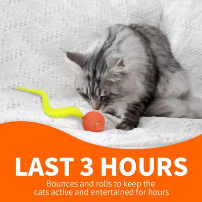 Show full view: allforpaws Modern Cat Thrill Jumping Ball Cat Toy, Orange slide 4 of 10