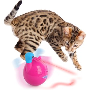 allforpaws Modern Cat Wobble Laser Cat Toy, Rose Red