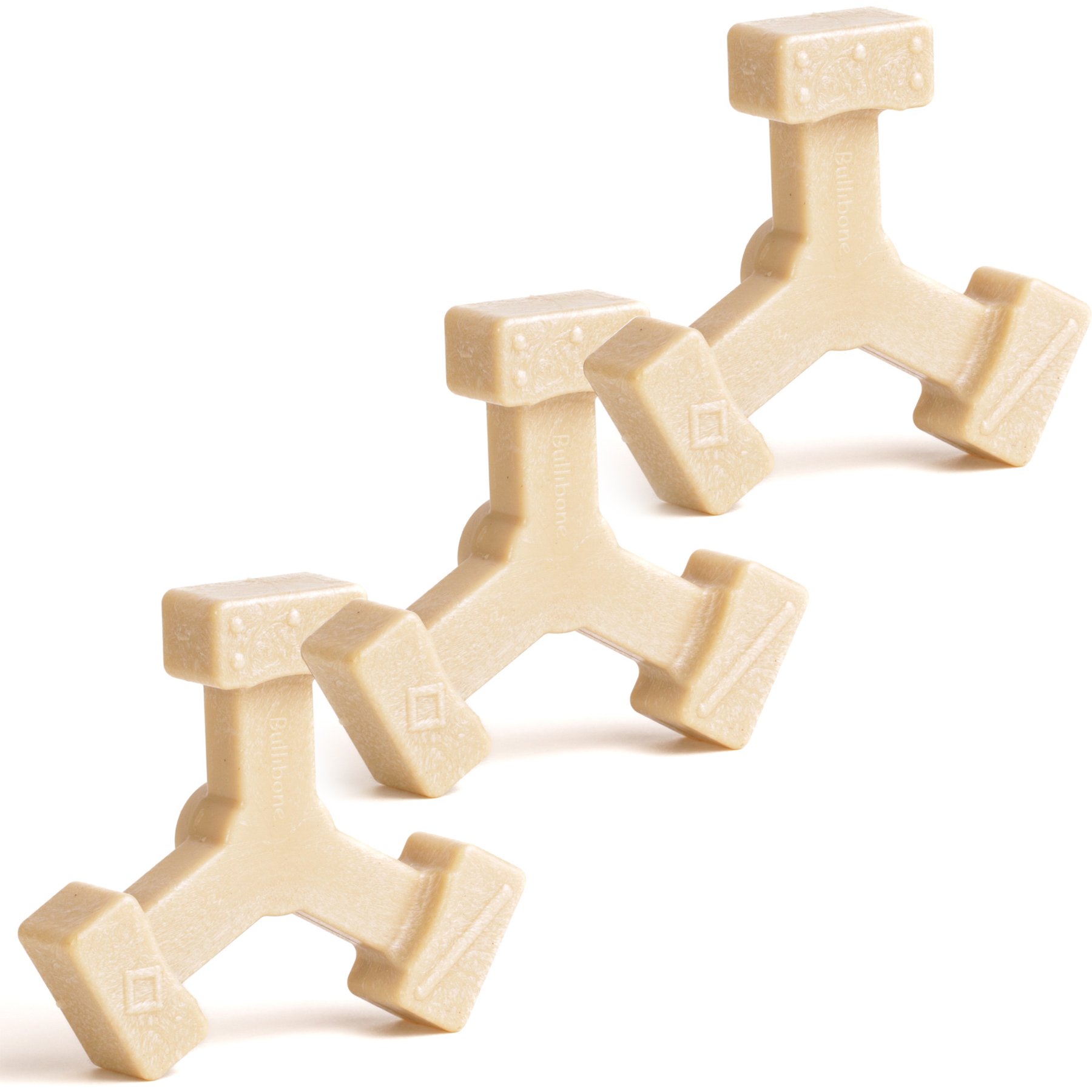 BulliBone Spin-a-Bone Peanut Butter Flavor Dog Chew Toy, Small, 3 count