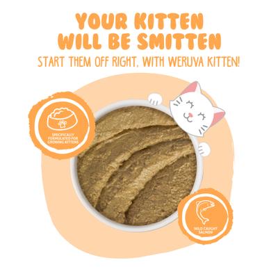 Show full view: Weruva Kitten Tuna & Salmon Formula in a Hydrating Puree Wet Cat Food, 3-oz can, case of 12 slide 4 of 12