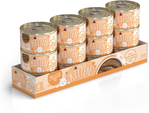 Show full view: Weruva Kitten Tuna & Salmon Formula in a Hydrating Puree Wet Cat Food, 3-oz can, case of 12 slide 3 of 12