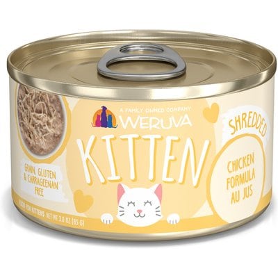 Weruva Weruva Kitten Chicken Formula Au Jus Grain-Free Wet Cat Food, 3-oz can, case of 12