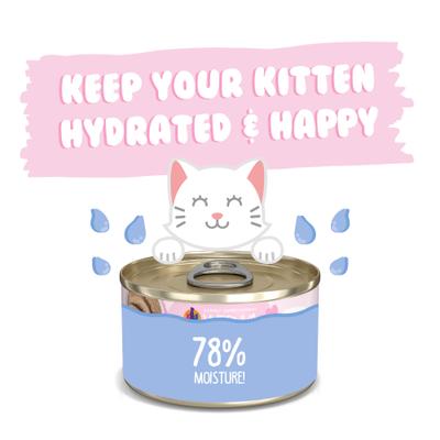 Show full view: Weruva Kitten Chicken Breast Formula in a Hydrating Puree Wet Cat Food, 3-oz can, case of 12 slide 7 of 12