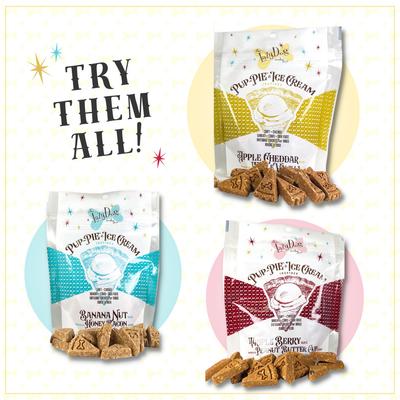 Show full view: The Lazy Dog Cookie Co. Pup-PIE & Ice Cream Slices Apple Cheddar with Maple & Vanilla Dog Treats, 5-oz pouch slide 6 of 6