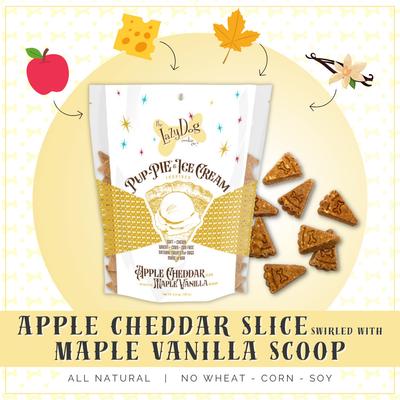 Show full view: The Lazy Dog Cookie Co. Pup-PIE & Ice Cream Slices Apple Cheddar with Maple & Vanilla Dog Treats, 5-oz pouch slide 3 of 6