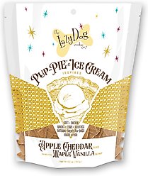 The Lazy Dog Cookie Co. Pup-PIE & Ice Cream Slices Apple Cheddar with Maple & Vanilla Dog Treats, 5-oz pouch