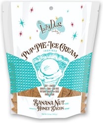 The Lazy Dog Cookie Co. Pup-PIE & Ice Cream Slices Banana Nut with Honey & Bacon Dog Treats, 5-oz pouch