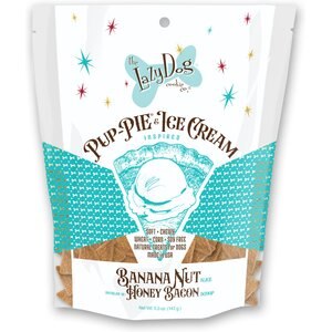 The Lazy Dog Cookie Co. Pup-PIE & Ice Cream Slices Banana Nut with Honey & Bacon Dog Treats, 5-oz pouch