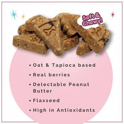 Show full view: The Lazy Dog Cookie Co. Pup-PIE & Ice Cream Slices Triple Berry with Peanut Butter Dog Treats, 5-oz pouch slide 4 of 6