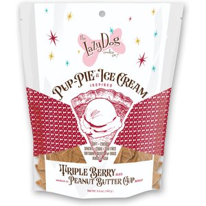 The Lazy Dog Cookie Co. Pup-PIE & Ice Cream Slices Triple Berry with Peanut Butter Dog Treats, 5-oz pouch