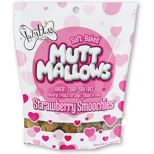 The Lazy Dog Cookie Co. Mutt Mallows Strawberry Smoochies Soft-Baked Dog Treats, 5-oz bag