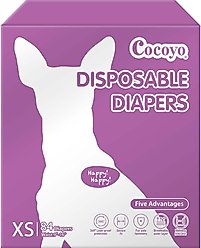 COCOYO Super Absorbent Disposable Female Dog Diapers, X-Small: 9 to 16-in waist, 84 count