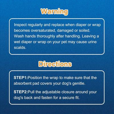 Show full view: HoneyCare Disposable Male Dog Wraps, Medium: 18 to 25-in waist, 40 count slide 5 of 6